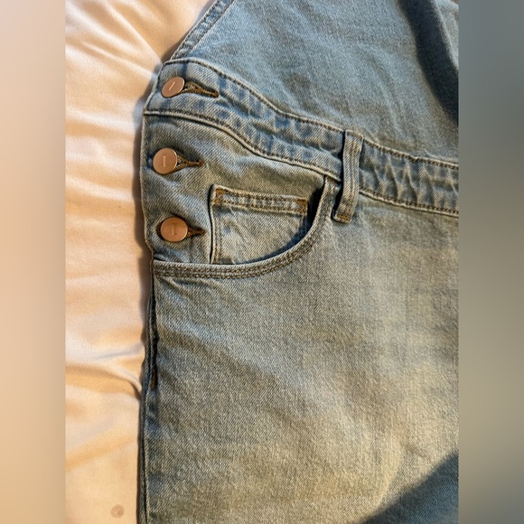 Isabel Maternity by Ingrid & Isabel Denim Overalls Size 12 NWT - Picture 5 of 10